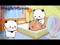 Magic Mirror Bubu Clone Tries To Kiss Dudu Peach Goma Bubu Dudu Milk Mocha Bear 