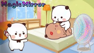 Magic Mirror 🪞🪄 |Bubu Clone tries to Kiss Dudu😱| |Peach Goma| |Bubu Dudu| |Milk Mocha Bear|