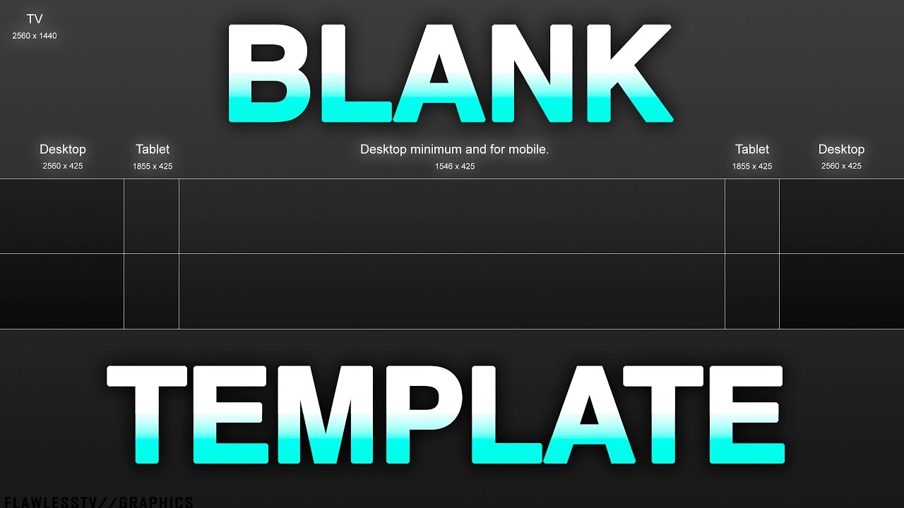 Best Blank Youtube Banner Template With Gridlines 17 Youtube