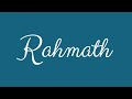 Learn how to sign the name rahmath stylishly in cursive writing