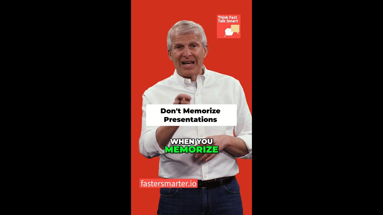 Don't Memorize Your Presentations