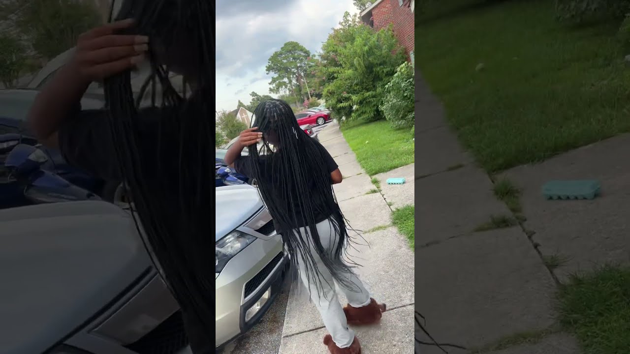 Small Knotless Thigh Length Braids 
