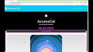 UofT Bootcamp: Project 02 Full Stack Application - AccessCal (Accessability Calendar).