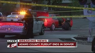 4 juveniles in custody, handgun recovered after police chase robbery suspects down I-25