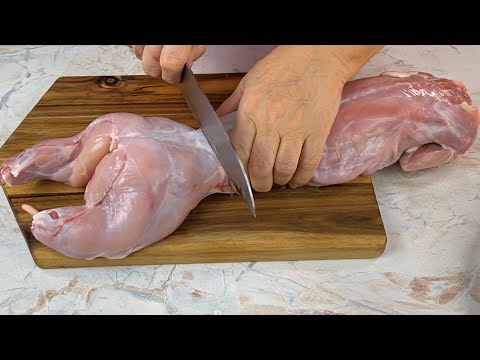 Тушеный кролик в сметане. Как вкусно приготовить кролика.