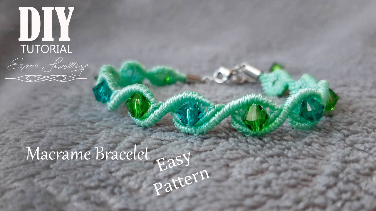 Makrama - Jak zrobić bransoletkę. Macramé bracelet DIY tutorial. Pulsera de macramé