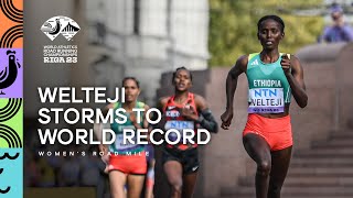 Welteji beats Kipyegon with road mile world record | World Athletics Road Running Championships Riga