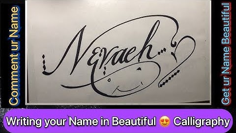 Nevaeh Name Signature Calligraphy | How to Draw |  #mybloopers #asmr #shorts #tiktok #nevaeh