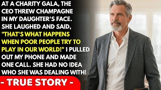 At a Charity Gala, a CEO Threw Champagne At My Daughter's Face, So I Made One Phone Call And...