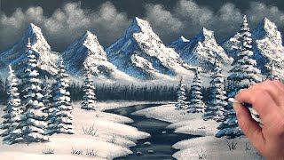 Bob Ross Style, Pastel Painting