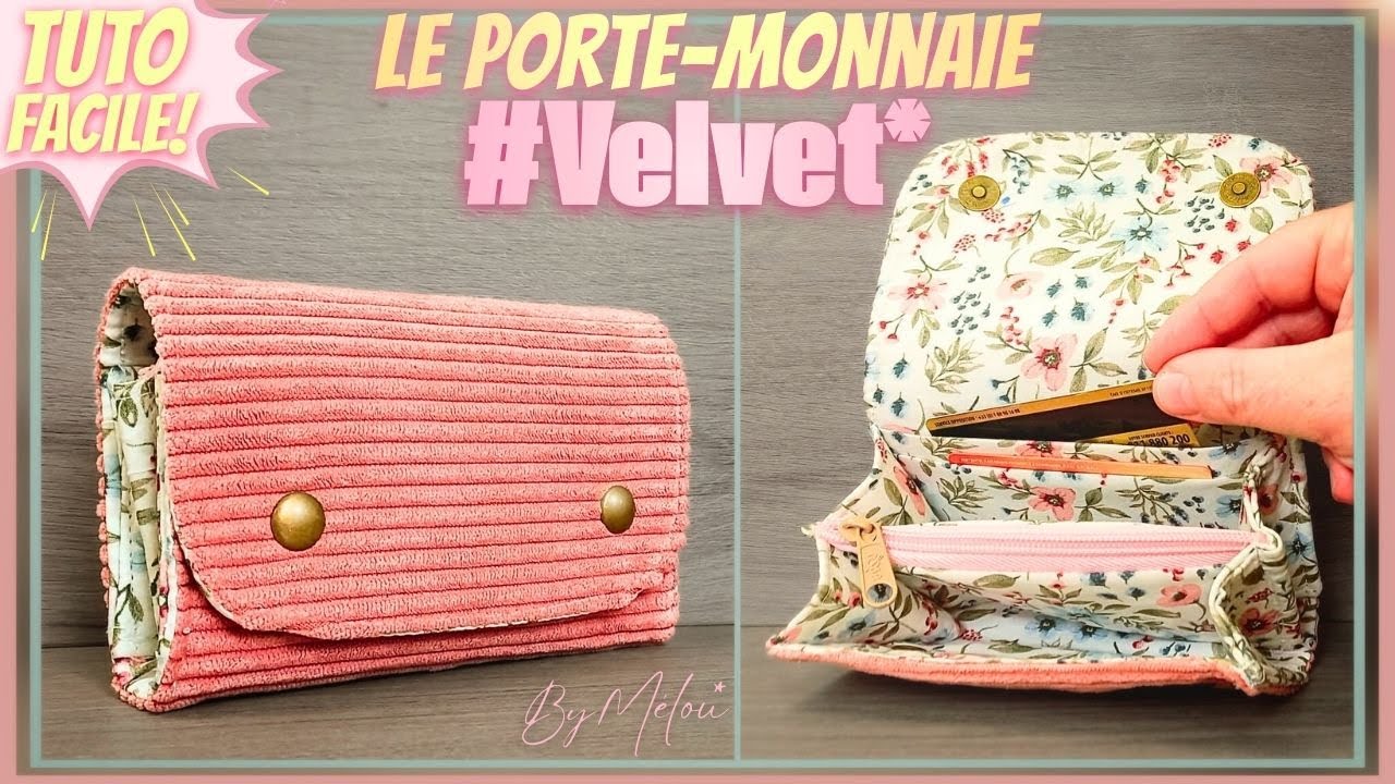 🎀Простой мастер-класс по шитью своими руками🎀Бархатный кошелек для монет 