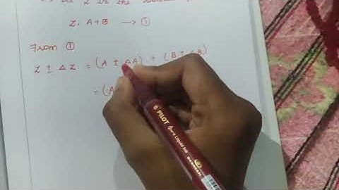 Errors in sum of two quantities, 11 std physics volume 1