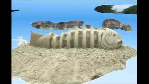 Autodesk 123D Catch - Just Skin & Bones (fish sand sculpture, Revere Beach)