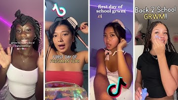 GRWM FIRST DAY OF SCHOOL!✐♡ˏ✄┈┈Back to school /tiktok compilation