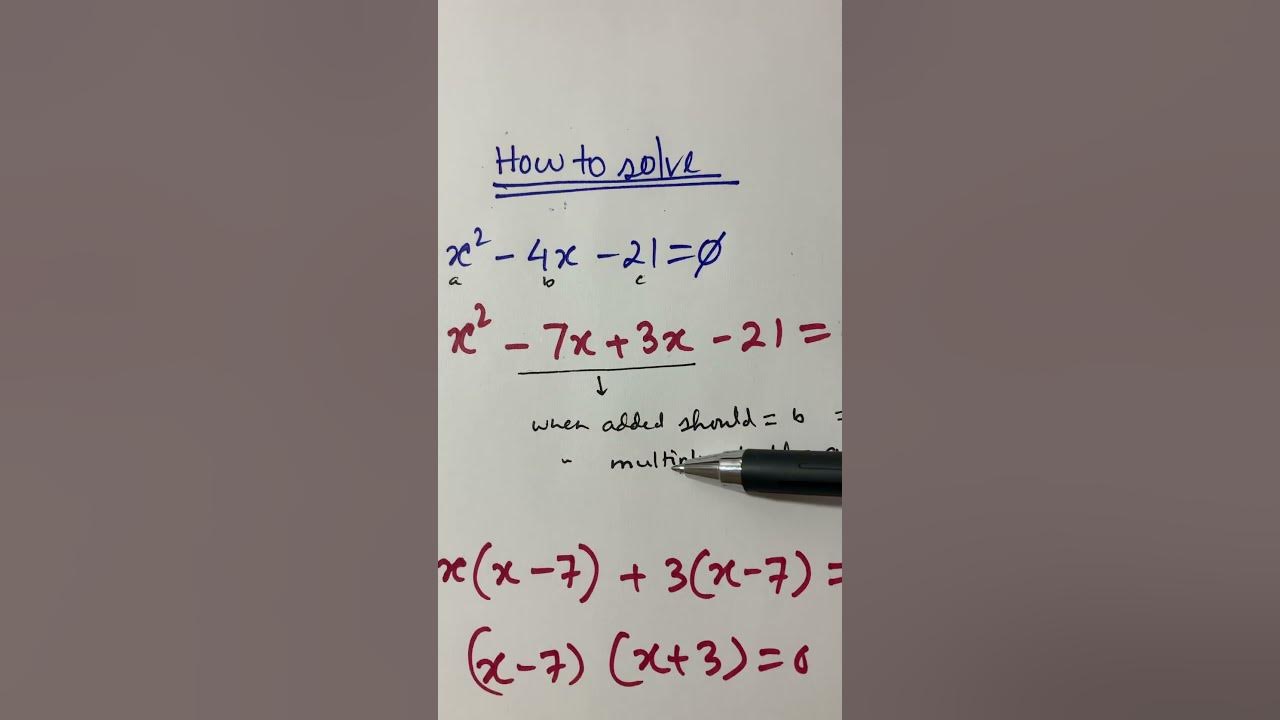 short mathstricks how To Solve X 2 4x 21 0 YouTube short-mathstricks-how-to-solve-x-2-4x-21-0-youtube