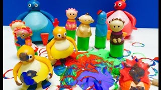 In The Night Garden And Twirlywoos Toys Paint Mess