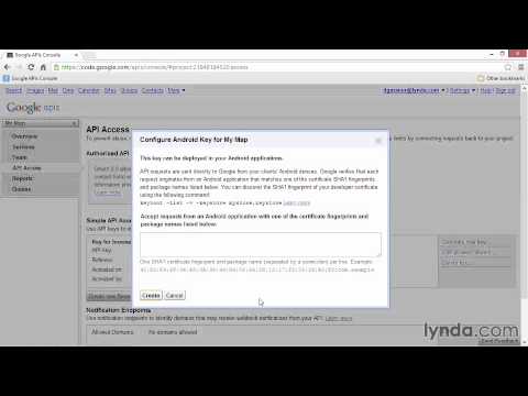 22 Getting a Google Maps API key (Building Mobile Apps with Google Maps Android API v2)