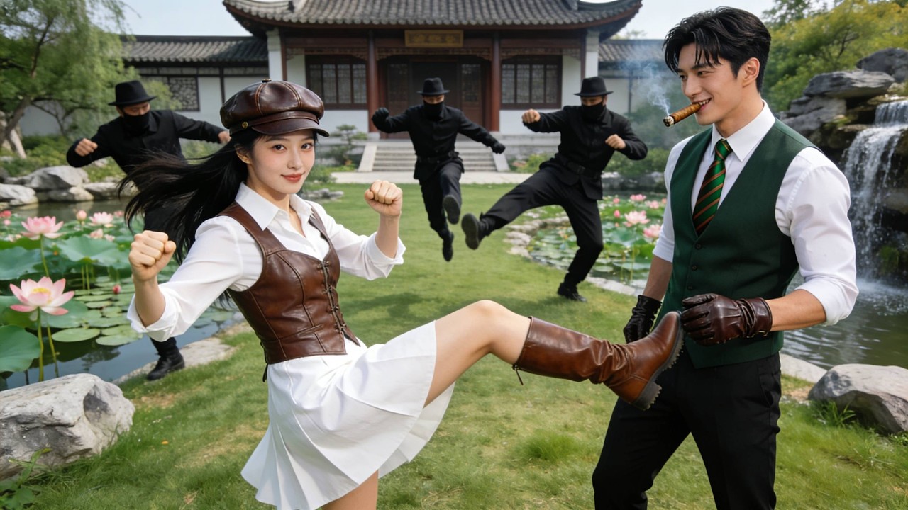 الفتاة الضعيفة خفية خبيرة كونغ فو تضرب ثلاثة حراس بضربة واحدة! الرئيس وقع في حبها!