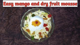 Easy Mango and dry fruit  mousse