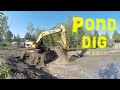 Digging a Pond with an Excavator