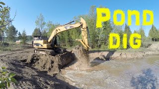 Digging a Pond with an Excavator