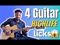 4 African Guitar Highlife licks for improvisation| Guitar lesson
