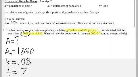 Math 122 : 6.7 #1 (College Algebra Tutorial : Exponential & Logarithmic Models)