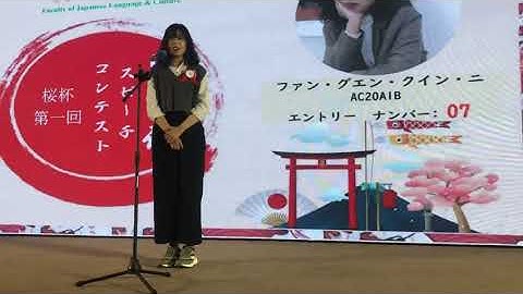 CT Hùng biện tiếng Nhật Cúp Hoa Anh Đào lần thứ nhất - ĐH Đông Á “わたしの宝物” - bài hùng biện giải nhì