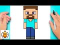 How To Draw Steve Easy | Minecraft 