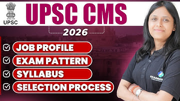 UPSC CMS Vacancy 2026 | UPSC CMS Eligibility, Exam Pattern, Salary and Preparation | Full Details
