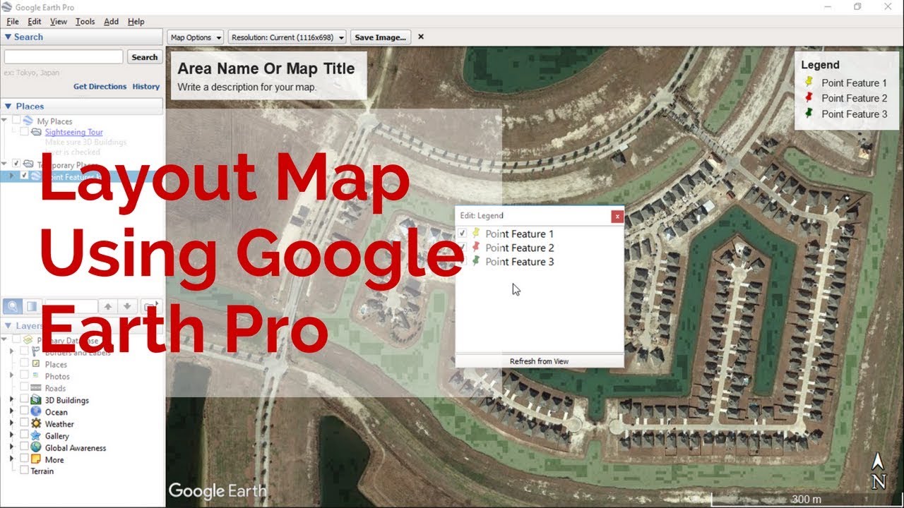 How to Create Layout Map Using Google Earth Pro - YouTube