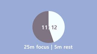 집중 타이머, 보이는 타이머,뽀모도로 25분 | Pomodoro, Focus Timer, Visual Timer 25 minutes