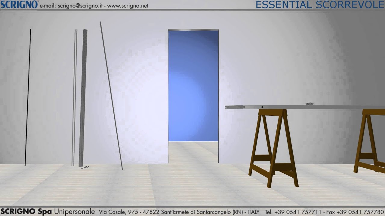 Scrigno gold essential montaggio porta youtube Montare porta scorrevole
