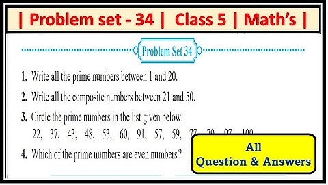 Problem set 34 Class 5th Maths | Multiples & Factors State Board Maharashtra std 5th Maths