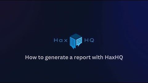 How to generate a pentest report with HaxHQ