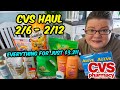 CVS HAUL (2/6 - 2/12) | EVERYTHING FOR JUST $3.21!