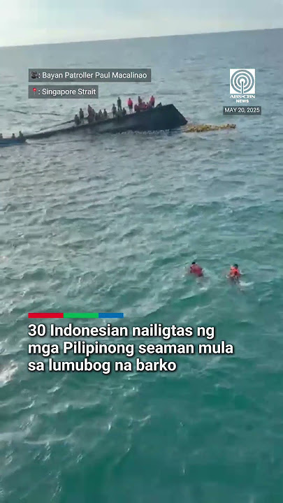 30 Indonesian nailigtas ng mga Pilipinong seaman mula sa lumubog na barko | via Dabet Panelo, BMPM
