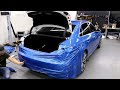 TIME LAPSE METALLIC BLUE VINYL INSTALLATION AUDI A4 S LINE