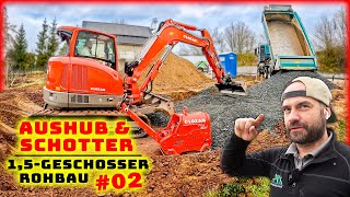 BODENAUSTAUSCH HAUSBAU  Aushub & Tragschicht aufbauen | 1,5GESCHOSS HAUS #02 | Home Build Solution