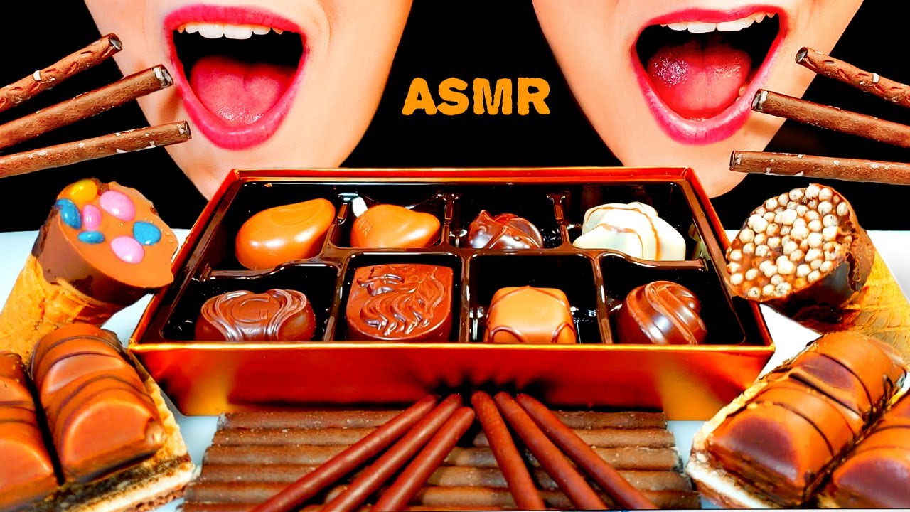ASMR GODIVA CHOCOLATE DESSERT PARTY, BOX OF CHOCOLATES, PEJOY, POCKY, KNOPPERS, KINDER, BLOOPERS 먹방