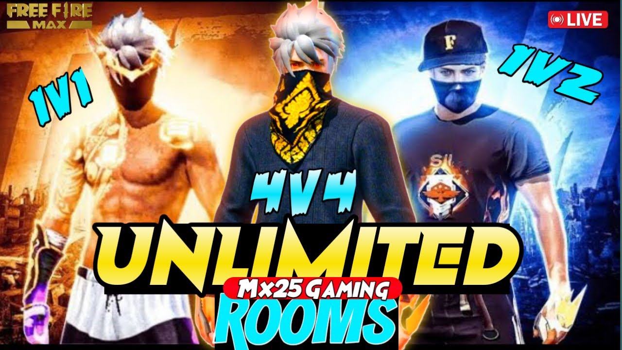 Free Fire Live In Telugu\MX25 GAMING Unlimited Room 1V1 1V2 4V4 |🥰|# ...