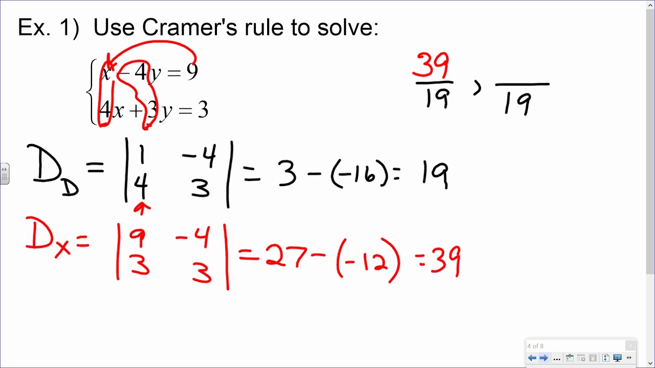 Saxon Advanced Math Lesson 74 Cramer s Rule YouTube Saxon advanced math lesson 74 cramer s rule youtube