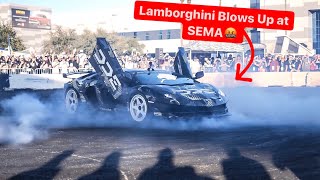 I BLEW UP MY LAMBORGHINI SVJ IN FRONT OF EVERYONE AT SEMA... *EXPENSIVE*