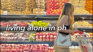 living alone in ph🌷 | grocery shopping and restock for the holidays 🎄, cleaning & organizing