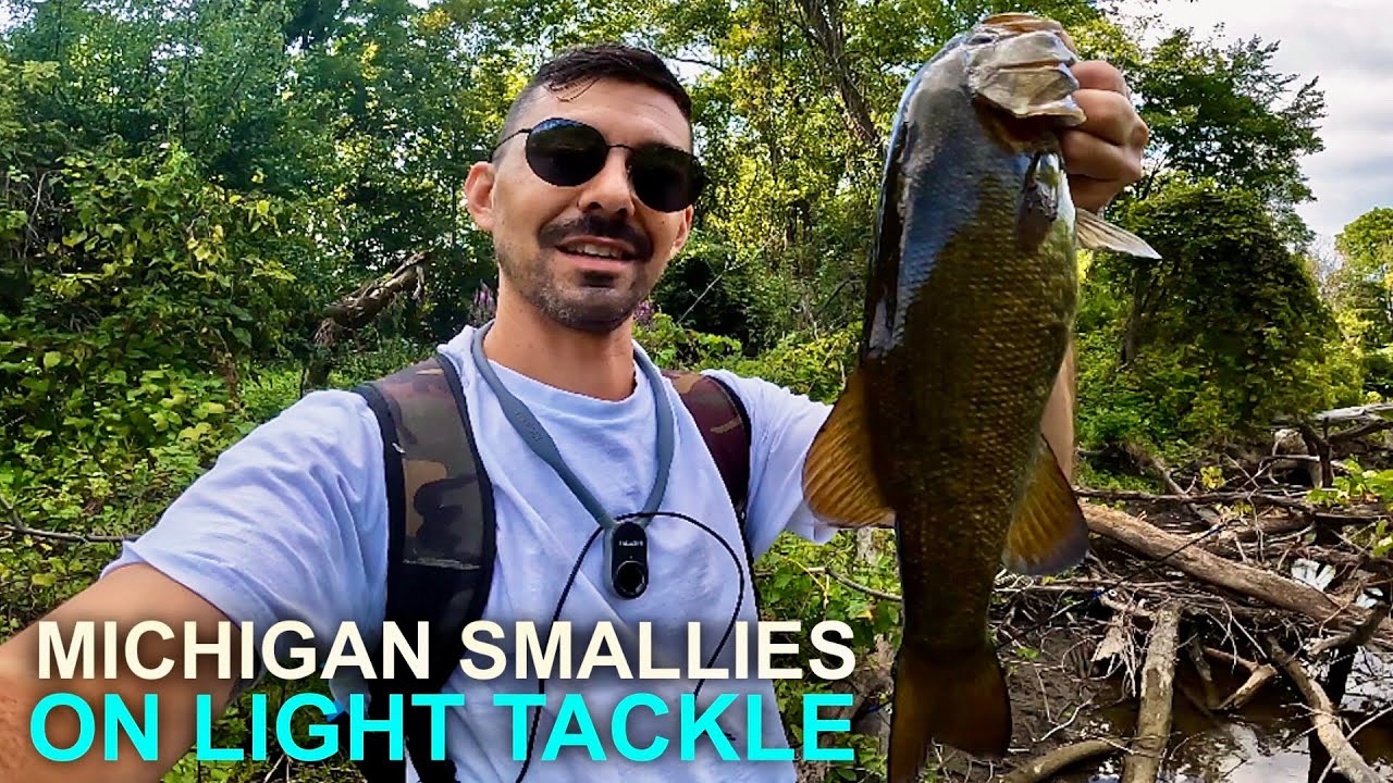 Catching Smallmouth on Light Tackle - Huron River, Michigan
