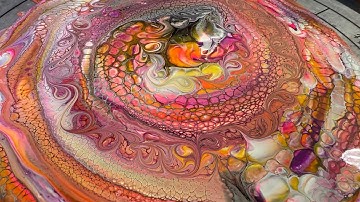 (Bright Glory) Prachtige cellen in dit abstracte vloeibare kunstwerk #pouringart