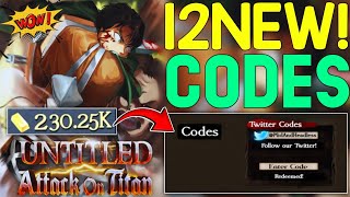 *CODES* ALL WORKING CODES FOR UNTITLED ATTACK ON TITAN IN 2024!ROBLOX UNTITLED ATTACK ON TITAN CODES