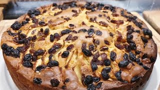 Comment Je Réalise Mon Gâteau Aux Pommes Raisins Et À La Crème Liquide #gâteaux #inspiration #gâteau