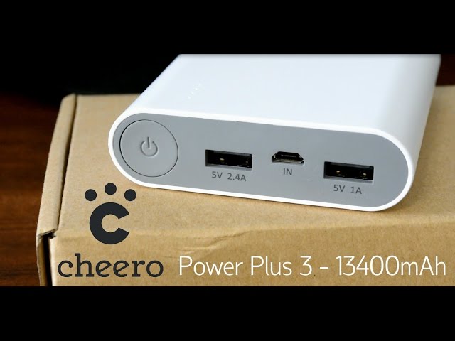 cheero Power Plus 3 13400mAh - Panasonic Lithium ion battery Portable Battery Power Bank