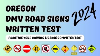 Oregon DMV Written Road Signs Test 2024 | Driving License | DMV Computer Test in Oregon US | Q & A screenshot 5